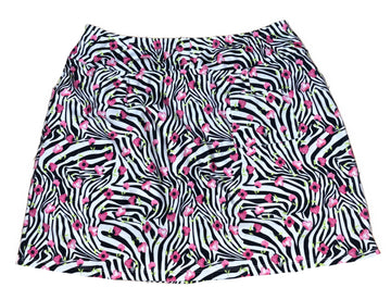B Skins Women's Zebra & Floral Print Golf Skort Size XL - 0