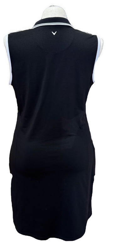 Callaway Women's Black Sleeveless Golf Dress w/White Outlining Size XL - 0