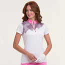 New EP NY Cap Sleeve Zip Mock Golf Polo - White Mulți MSP$88-1