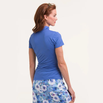 New EP NY WOmen's Y Neck Golf Polo w/ Daisies Print MSP$88 - 0