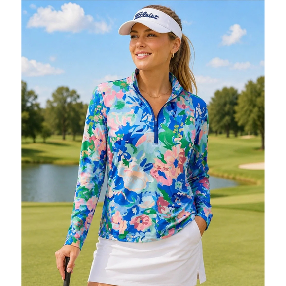 Walter Hagen Performance 11 - Blue Gouache Floral Size XXL MSP $80