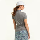New EP NY Women's Short Sleeve Zip Mock Golf Polo - Gray MSP$84-3