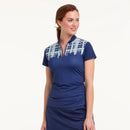 New EP NY Cap Sleeve Mandarin Collar Golf Polo -Navy MSP$88-1