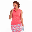 New EP NY Sleeveless Scallop Trim Golf Polo - Tangelo MSP$84-2