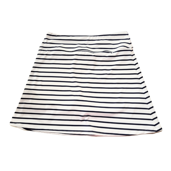 Renwick Navy & White Horizontal Stripe Skort Size S