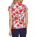 Tail Hester Short Sleeve Top w/ Zip Mock Neck in Crocus Fields Size L MSP$93-2