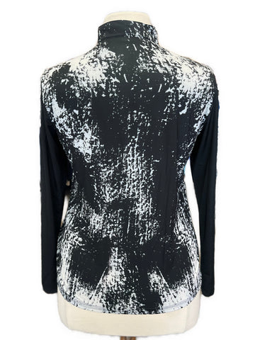 Jamie Sadock Sunsense Black & Gray Long Sleeve Golf Top Size L MSP$99 - 0