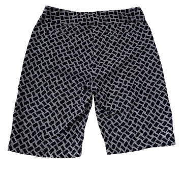 Tail White Label Pull-On Shorts Black & White Woven Pattern Size 14 - 0
