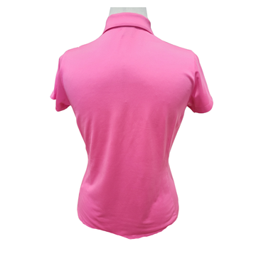 Golftini Pink Polo w/ Ruffle Placket Size M MSP $72 - 0