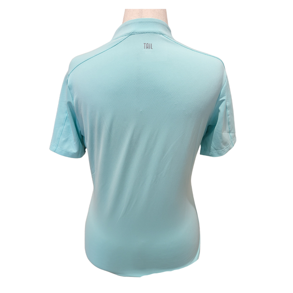 Tail Aqua Textured Women's Funnel Neck Polo Size M