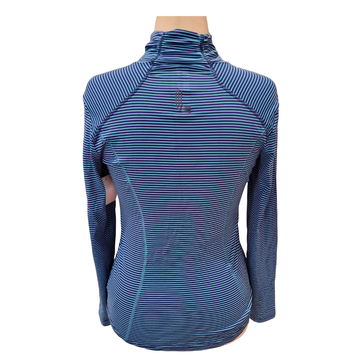 Lole Women's Navy & Blue Striped Full-Zip Lightweight Jacket Size M - 0