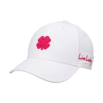 New Black Clover Women's Hollywood 23 Golf Hat - White/Pink