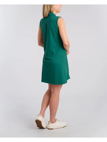 New William Murray Classic Sleeveless Polo Golf Dress - Green MSP$92 - 0