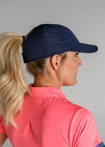 New William Murray Women's High Navy Ponytail Tech Hat 2.0 - 0