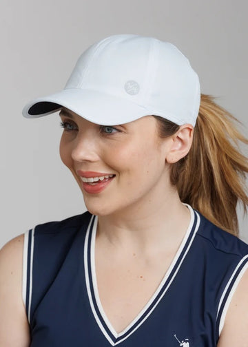 New WIlliam Murray Women's White High Ponytail Tech Hat 2.0