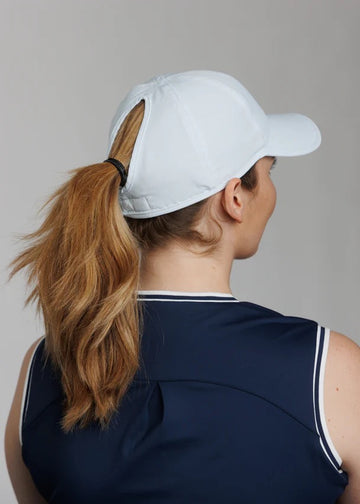 New WIlliam Murray Women's White High Ponytail Tech Hat 2.0 - 0