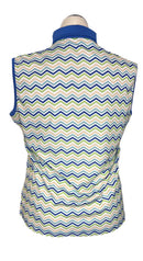 Monterey Club Sleeveless Zig Zag Polo Size XL-2