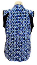 Tail Women's Blue & Black Geometric Print Sleeveless Golf Top Size XXL-2