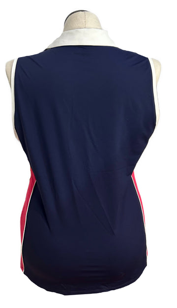New Kinona Bump & Run Navy/Pink Sleeveless Golf Top Size XL MSP$114 - 0