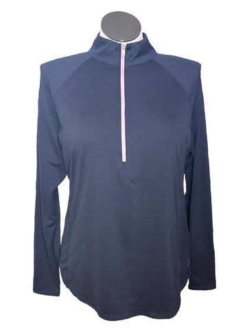 Jofit Navy Pullover w/ Pink Zipper Size XXL