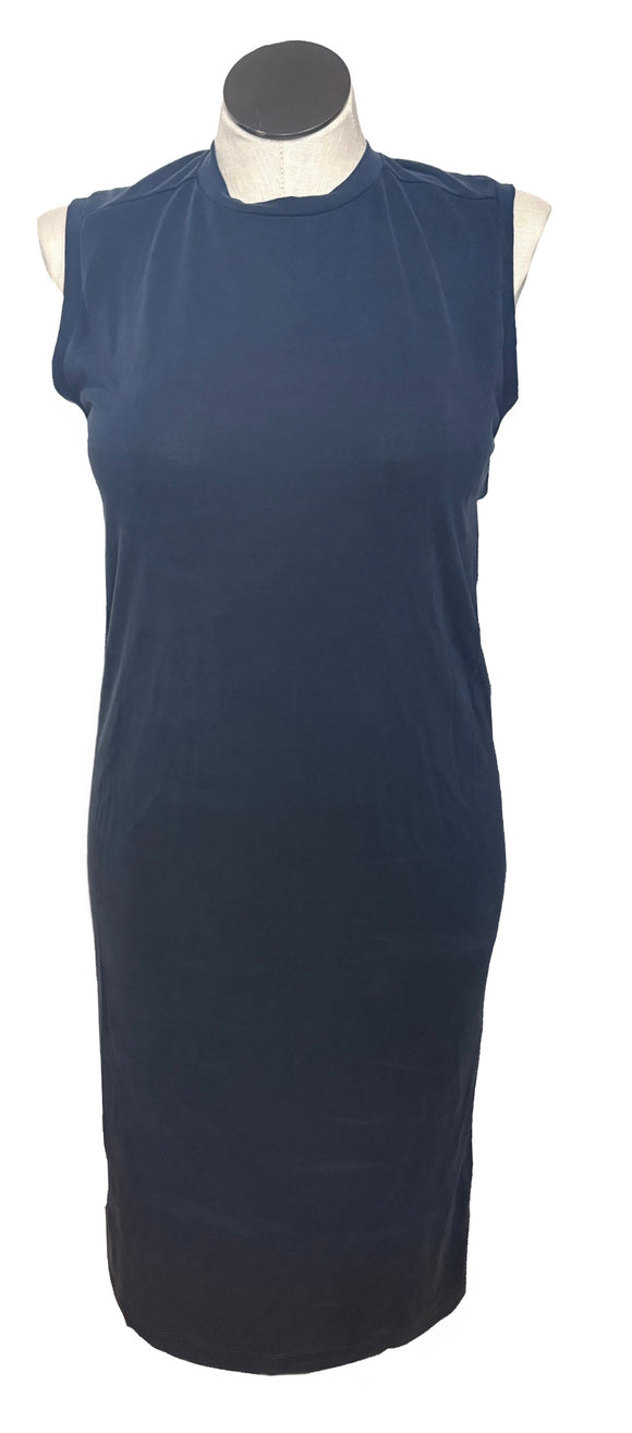 Lole Mock Collar Sleeveless Navy Blue Aurora Midi Dress Size M MSP$110
