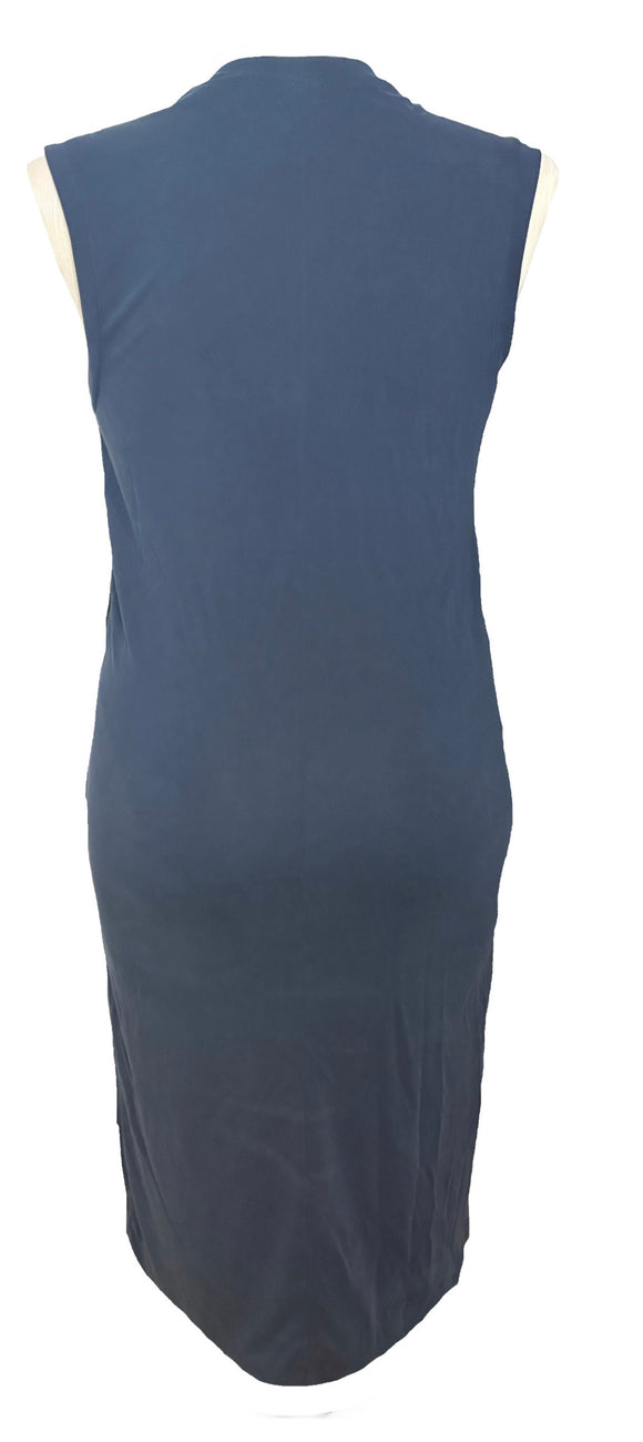 Lole Mock Collar Sleeveless Navy Blue Aurora Midi Dress Size M MSP$110