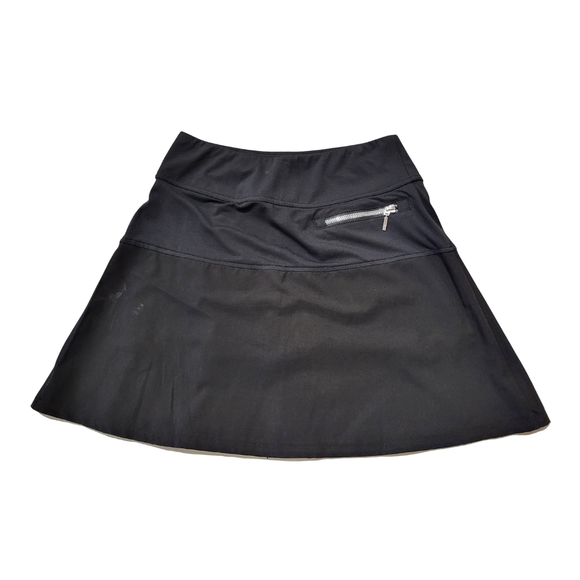 GGBlue Black Skort White Asymmetrical Pleats Size XS