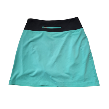 Annika by Cutter & Buck Aqua, Black & White Colorblock Skort Size S - 0