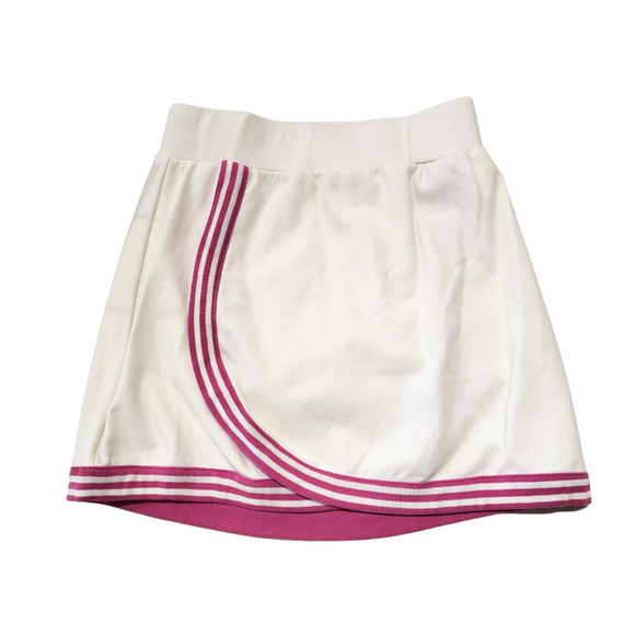 Barstool Golf White Skort w/ Magenta Athletic Stripes Size S