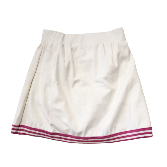 Barstool Golf White Skort w/ Magenta Athletic Stripes Size S