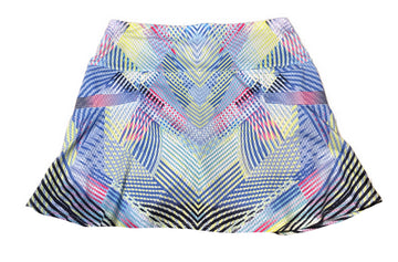 Lucky in Love Multicolored Geometric Collage Skort Size L - 0