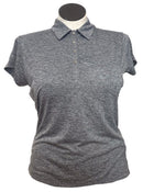 New Callaway Women's Heather Gray Snap Golf Polo Size L MSP$70-1