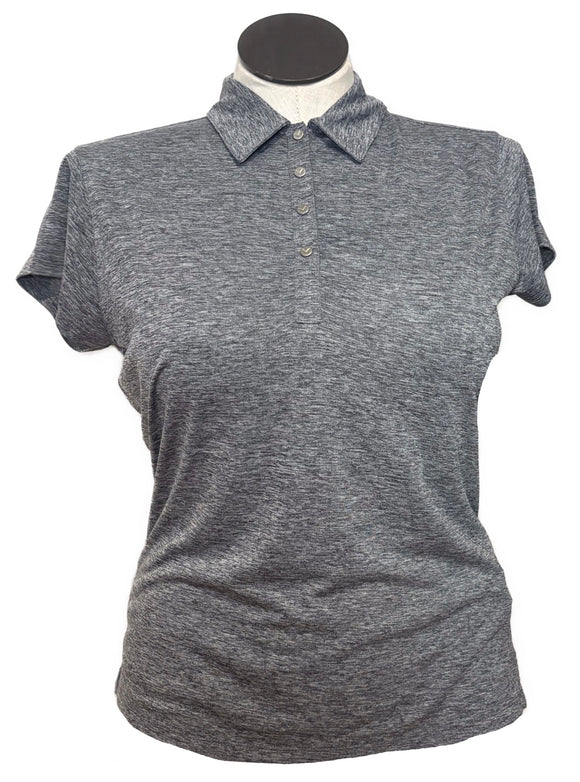 New Callaway Women's Heather Gray Snap Golf Polo Size L MSP$70