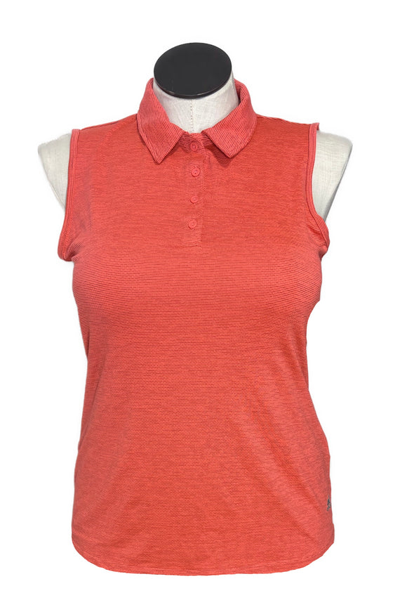 New Adidas Women's Space Dye Sleeveless Golf Polo MSP$50