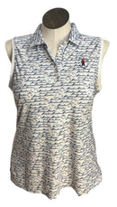 Peter Millar White 'Birdie' Sleeveless Polo w/ Logo Size XL-1
