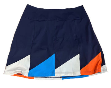 Kinona Navy Triangle Colorblock Skort Size L