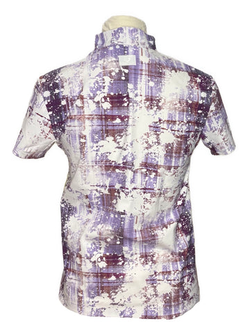 Foray Golf Women's White & Purple Print Short Sleeve Golf Polo Size XS MSP$120 - 0