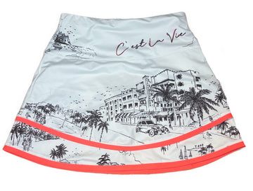 Lucky in Love Women's "C'est La Vie" White Skort Size S