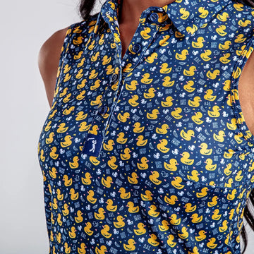 New Bogey Brothers Big Duck Energy Sleeveless Golf Polo - 0