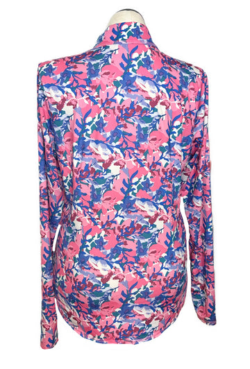 Jofit Pink Floral Camo Mock Pullover Size XL - 0