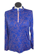 Court Haley Performance Coral & Cobalt Pullover Size XL-1