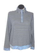 Renwick Navy & White Striped Pullover w/ Periwinkle Trim Size XXL-1
