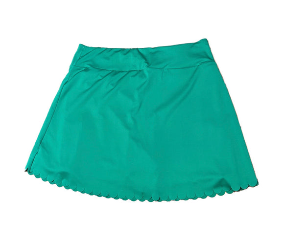 Crown & Ivy Kelly Green Scallop Skort Size XL