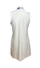 New Tommy Bahama White Sleeveless Golf Dress w/ Print Collar Size M MSP$98-2