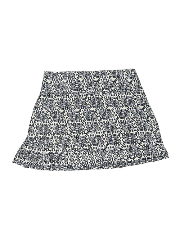Sigrid Olsen Pale Navy & White Floral Skort Size M
