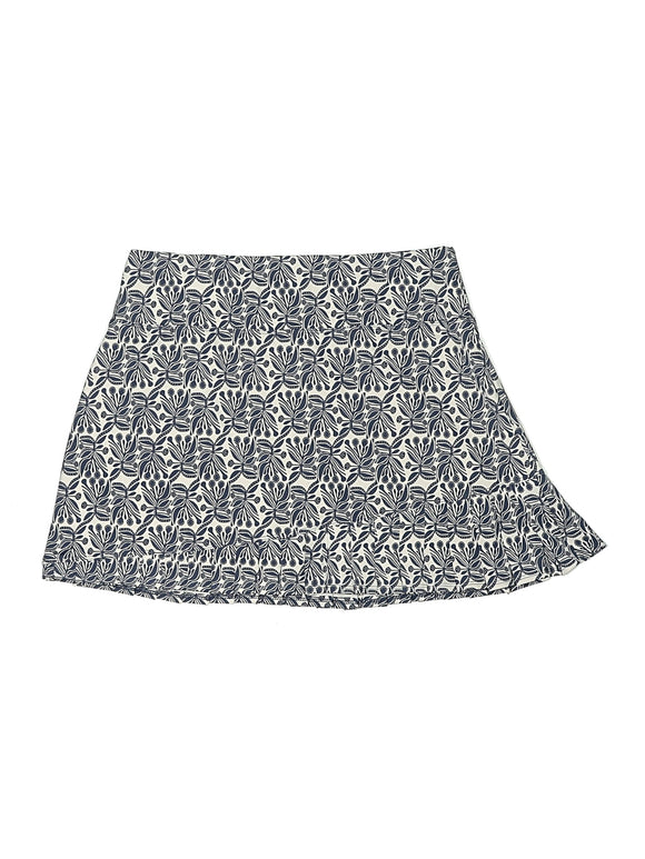 Sigrid Olsen Pale Navy & White Floral Skort Size M