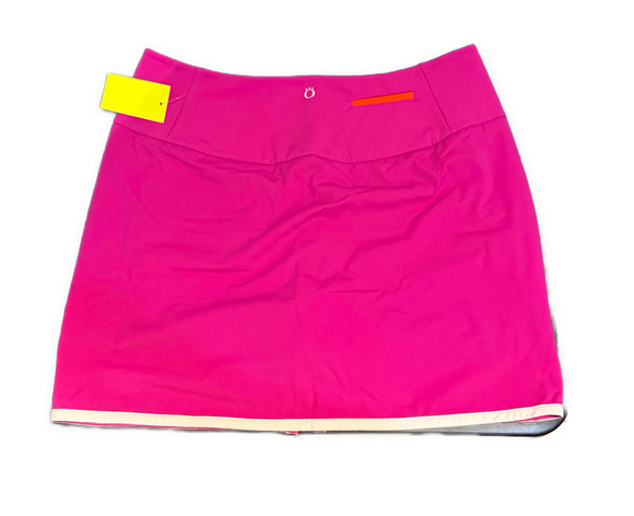 Kinona Hot Pink & White Center Zip Skort Size L