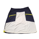 GGBlue Navy & White Colorblock Skort w. Yellow Zippers Size XS-1