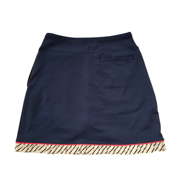 Annika by Cutter & Buck Navy Skort w/ Stripe Ruffle Trim Size XS