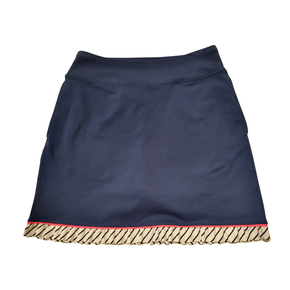 Annika by Cutter & Buck Navy Skort w/ Stripe Ruffle Trim Size XS